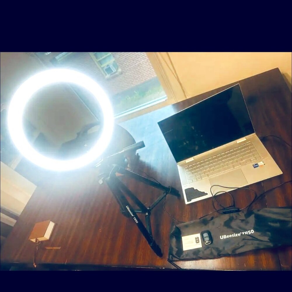 Selfie O Ring Light 12" ~ Bluetooth Remote Control, Extendable Tripod & Bag